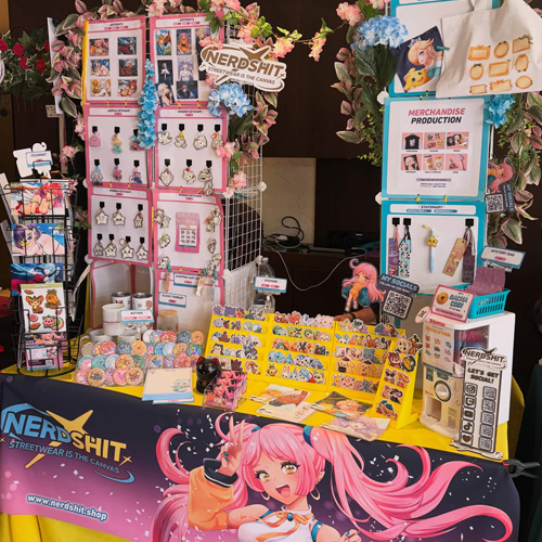 Table Overview – Artist Alley setup
