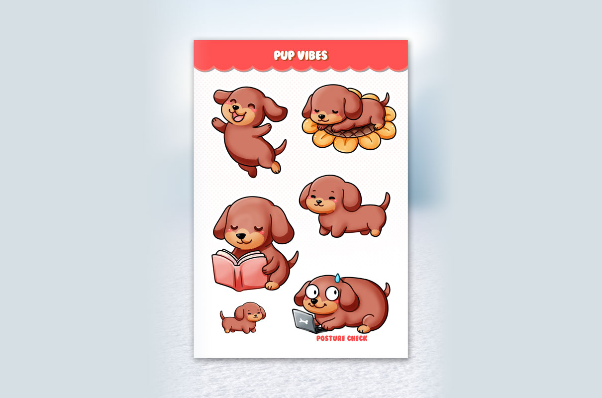Stickerset Pup Vibes