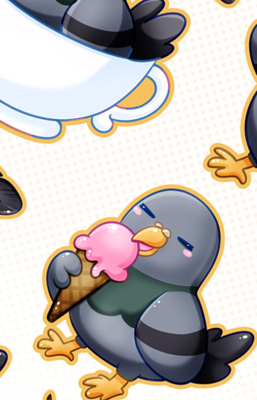 Stickerset Taube Piep & Kleb