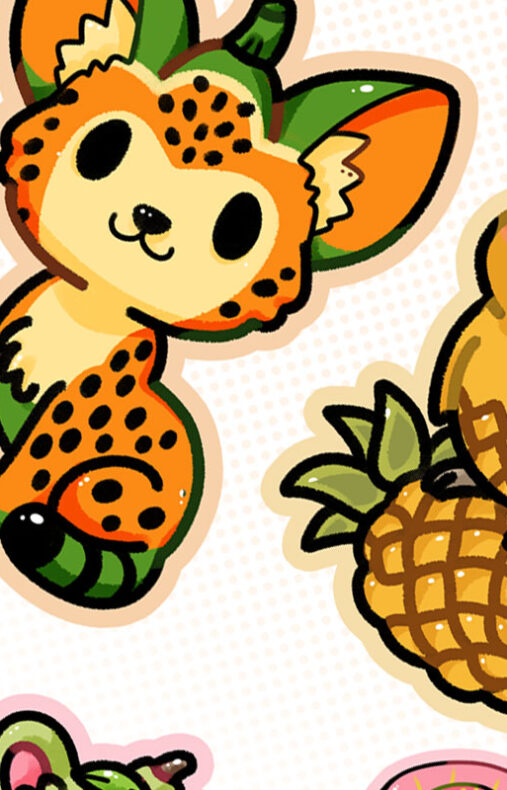 Stickerset Fruitymals