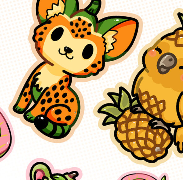 Stickerset Fruitymals