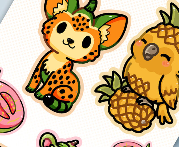 Stickerset Fruitymals