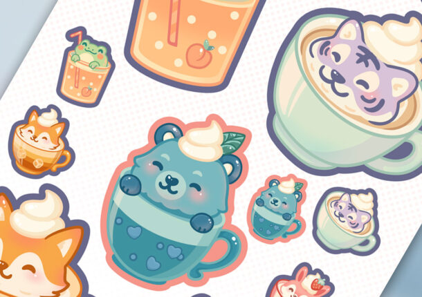 Stickerset Kawaii Bar