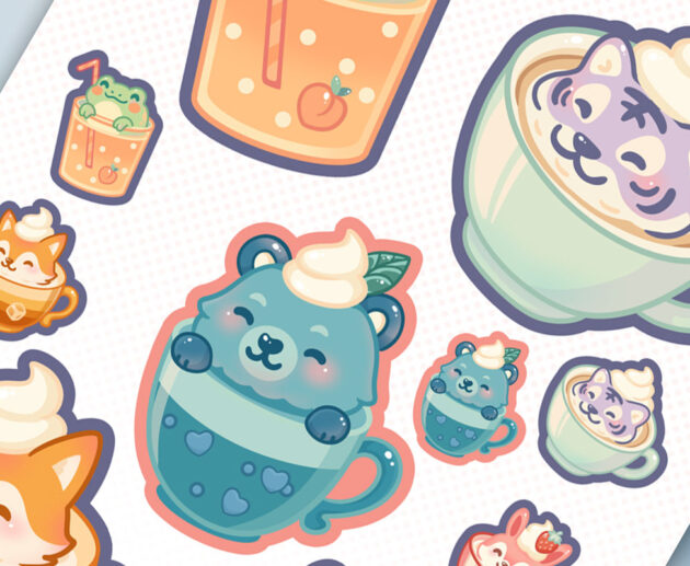 Stickerset Kawaii Bar